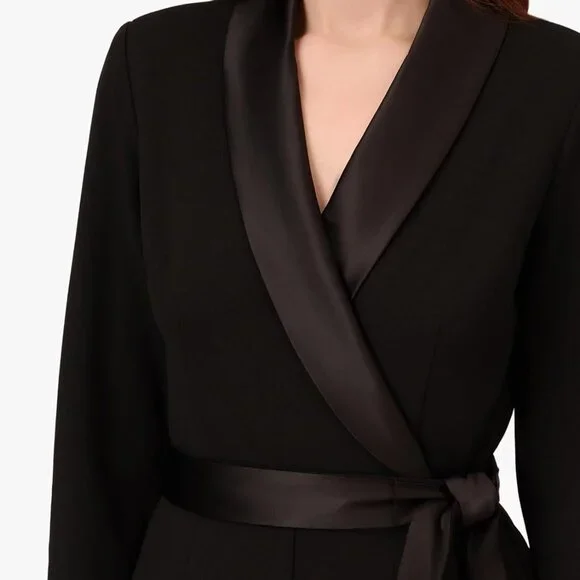 womens Crepe Tuxedo Jumpsuit